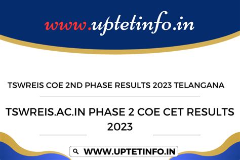 past coe results|COE Phase 2 Results 2024 Telangana (Live Link), TSWREIS .